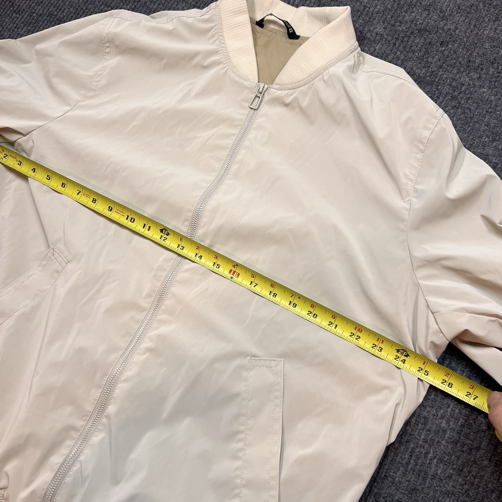 Zara Women's Bomber Jacket Cream‎ Ivory Full Zip Windbreaker Outerwear Varsity - Picture 4 of 9